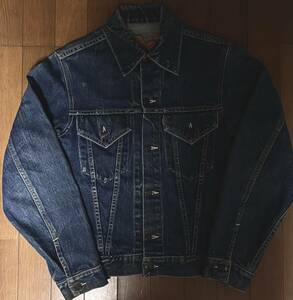 極上 60s Levis 557 3rd デニムジャケット 希少ドット刻印 bigE 約38〜40サイズ ヴィンテージ オリジナル(501 66前期 1st 2nd 557xx 70505 