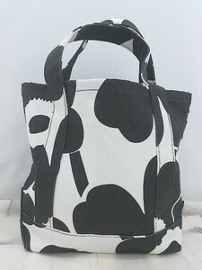 ◇ Marimekko マリメッコ SEIDI WX PIENI UNIKKO ハンド トート バッグ ブラック ホワイト レディース E