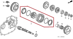 ◆純正◆ 未使用 ホンダ ビート PP1 シンクロナイザースリーブセット 1-2速 トゥデイ アクティ BEAT　HONDA　Synchronizer sleeve set