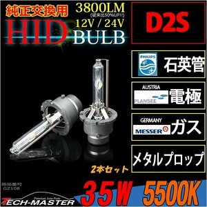 ロングセラーモデル HIDバーナー 35W D2S 5500K 光量 品質 材料にこだわった ロングセラー商品 純正交換用 HIDバルブ 単品 12V/24V GZ108