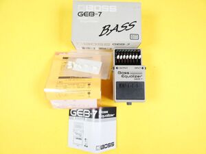 【（KM-4）USED!BOSS コンパクトエフェクター Equalizer GEB-7★ボス/ベースイコライザー ※現状品＠送料６００円（1）】