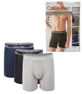 新品 カルバンクライン メンズ ボクサーパンツ 3枚セット Mサイズ ブラック/ライトグレー/ネイビー アンダーウェア CalvinKlein プレゼント