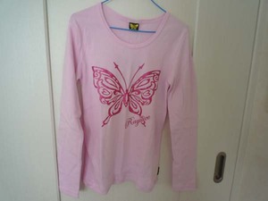 子供長袖Tシャツ150㎝（ピンク）バタフライ未使用品