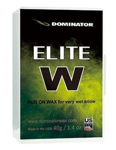 DOMINATOR　ELITE W　40g　生塗りソリッド・単体使用　定価は¥9900　高温時で湿雪の場合に対応