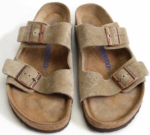 ★ドイツ製 BIRKENSTOCKビルケンシュトック Arizona アリゾナ スエードレザー サンダル ソフトフットベッド ベージュ 44/28.5★ユーロ