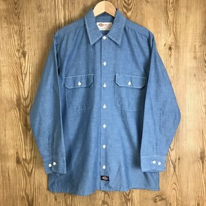 90s VINTAGE Dickies シャンブレーシャツ 長袖シャツ メンズ Mサイズ 90年代 ディッキーズ ストリート ヴィンテージ 古着 e24031603