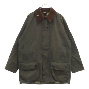 Barbour (バブアー) 21SS ビューフォート 襟コーデュロイ ジップアップ ジャケット オイルド ワックスコットンブルゾン カーキ 2102046