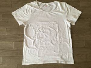 USED☆ PUMA 白のストレッチ半袖Tシャツ　サイズL