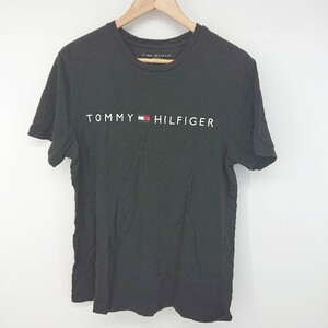 ◇ TOMMY HILFIGER トミーヒルフィガー ロゴ 半袖 Tシャツ カットソー サイズM ブラック メンズ P