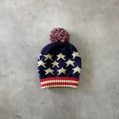 knit beanie American design ポンポン帽 AJ09