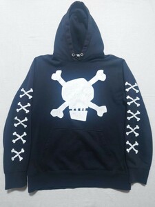 ◆ STUSSY ◆ ステューシー スウェットパーカー USA製 スカル ドクロ