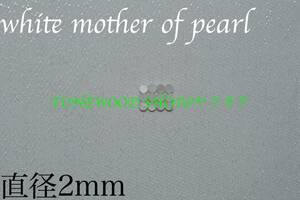 サイドポジションマーク 直径2mm 12個 ホワイトマザーオブパール white mother of pearl インレイ ギター ベース ネック 指板 自作