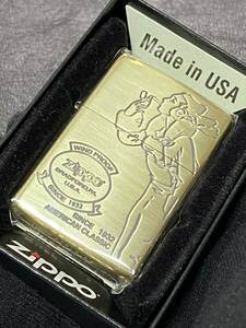 zippo ウィンディ ゴールド 前面刻印 希少モデル 2021年製 WINDY GOLD ケース 保証書付き 