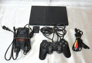 【動作確認済み】SONY / ソニー　PlayStation2　SCPH-70000　チャコール　ブラック　薄型　PS2