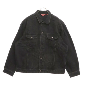 SUPREME シュプリーム 24SS S Logo Denim Trucker Jacket Sロゴデニムジャケット Gジャン ブラック