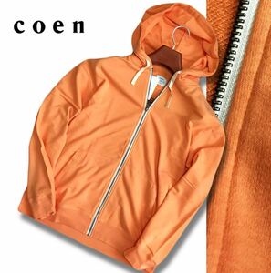 ◆H779新品【メンズXL】ブラウン オレンジ ユナイテッドアローズ/コーエン/coen/スプリングカラージップパーカーフルジップ スウェット