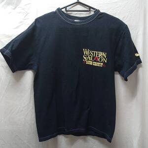 フラットヘッド プリントTシャツ サイズ38 ブラック