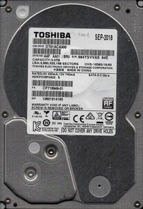 TOSHIBA DT01ACA300 3TB SATA 7200rpm