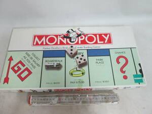 　送料は商品説明欄に記入　モノポリー MONOPOLY ボードゲーム 　部品各品済み　箱にいたみあり　