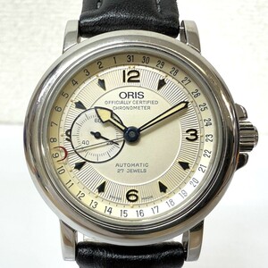 I866-U13-3251 ORIS オリス ポインターデイト 7467B スモセコ 裏スケ メンズ 腕時計 自動巻き 稼働 箱付き