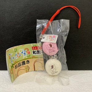 ＜未使用＞紅白饅頭 ニャンコ先生和菓子ストラップ 夏目友人帳 参★サイズ約5.5cm〈wo