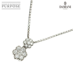 ダミアーニ DAMIANI ロゼット ダイヤ ネックレス 41cm K18 WG ホワイトゴールド 750 フラワー Necklace 90258547