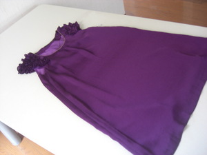 新品maitresse 肩フリルワンピース紫９号　定価１７８５０円