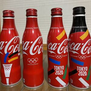 特別出品！コカ・コーラスリムボトル　未開封4本セット　2020tokyo 2020tokyo 0シュガー　WORLD wide partner 超希少品WORLD WIDE PARTONER