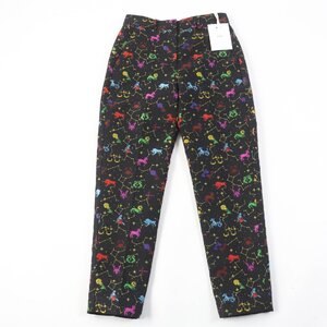 未使用品☆Christian Dior クリスチャンディオール 241P05A7203 ラッキーモチーフ ピクセル シルク混 星座 パンツ 38 正規品 レディース