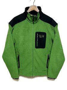 MOUNTAIN HARDWEAR マウンテンハードウェア フリース ジャケット XL★グリーン系 フルジップ 切り替え ロゴ刺繍 アウトドア 人気 OM3169