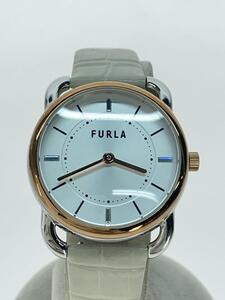 FURLA◆クォーツ腕時計/アナログ/レザー/PNK/CML/WW00021005L5