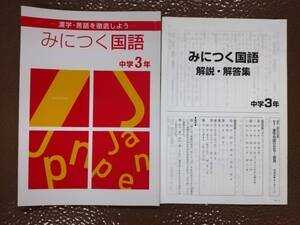 ☆非売品 USED美品☆１対１ネッツ☆中３ みにつく国語