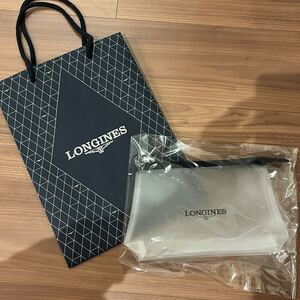 新品未開封☆ LONGINES ロンジン 時計メーカー ポーチ ショッパー付き 紙袋 ショップ袋 透明 バッグインバッグ