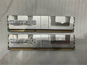 【SAMSUNG】 M386B8G70DE0-YH93 DDR3/DDR3L 1333MHz PC3L-10600 (PC3L-10600L) 8Rx4 1.35V 64GB 2枚組 合計128GB 64G 128G サーバー向け