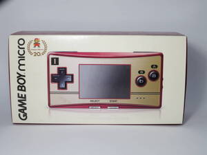 任天堂 GAME BOY micro ゲームボーイミクロ OXY-001 マリオ20周年 ファミコンバージョン