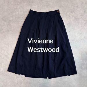 Vivienne Westwood ヴィヴィアンウエストウッド　スカート　ロングスカート　プリーツスカート　M フレアスカート ネイビー