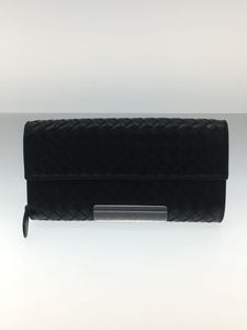 BOTTEGA VENETA◆長財布/-/BLK/メンズ/156819