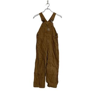 carhartt ダック オーバーオール W28 キッズ サイズ表記 7 カーハート ワーク ブラウン 古着卸 アメリカ仕入 a601-6222