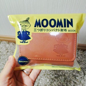 1028／MOOMIN　ムーミン　三つ折り　コンパクト　財布　ブラウン　ミィ