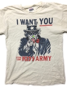 KISS I WANT YOU FOR THE ARMY 2007 KISS CATALOG LTD ROCK TEE WHITE キッス アーミー T-SHIRTS ロック シャツ M サイズ 白