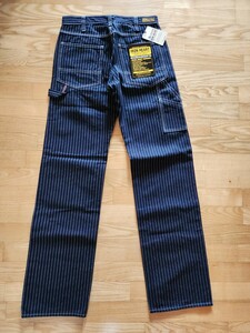 送料込★IRON HEART アイアンハート 814 WABASH -STRIPE ENGINEER PAINTER PANTS ウォバッシュ エンジニア ペインターパンツ インディゴ 34