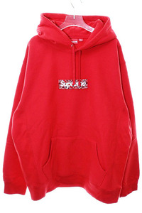 シュプリーム SUPREME 19AW BANDANA BOX LOGO HOODED SWEATSHIRT RED XL バンダナ ボックス ロゴ フーデッド パーカー レッド ☆AA★241101