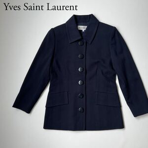 良品 Yves Saint Laurent イヴサンローラン　YSL テーラードジャケット　アウター　トップス　長袖　イタリア製生地　レディース