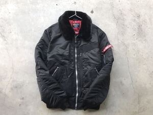 ALPHA INDUSTRIES フライトジャケット L アルファ メンズ ブルゾン MA-1 G-1 G-8 WEP CWU-36/P CWU-45/P 黒 ブラック ナイロン