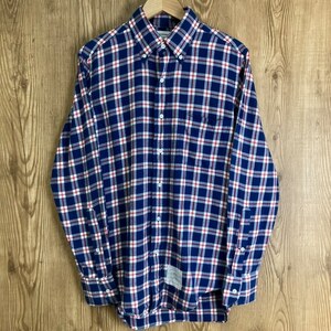 THOM BROWNE チェック柄 長袖 ボタンダウンシャツ トム ブラウン アメカジ 古着 e23112305