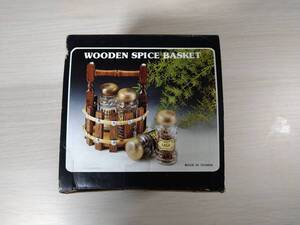 調味料ケース　WOODEN SPICE BASKET