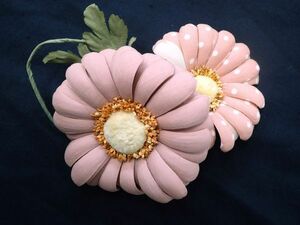 ◆ブランド◆ピンクハウス PINK HOUSE◆コサージュ ダブルフラワーモチーフ ピンク＆ドット★美品 保管品★全文を必ずお読みください◆