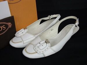 TODS トッズ レザー サンダル 表記サイズ35 1/2 (約22.5cm) 靴 シューズ レディース アイボリー系 DG2287