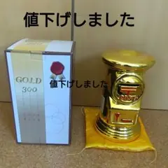 郵便ポスト貯金箱・GOLD300coinBank  ・高さ27.5cm特大・中古