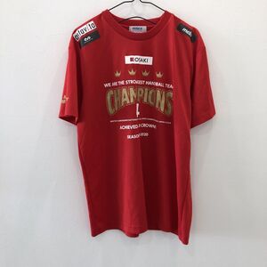 EI2255 大崎オーソル ハンドボール 半袖 Tシャツ レッド L